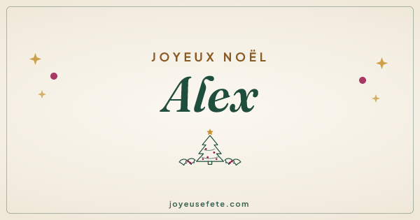 Image « Joyeux Noël Alex » au format large