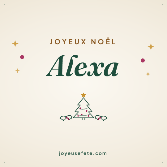Image carrée « Joyeux Noël Alexa » pour WhatsApp