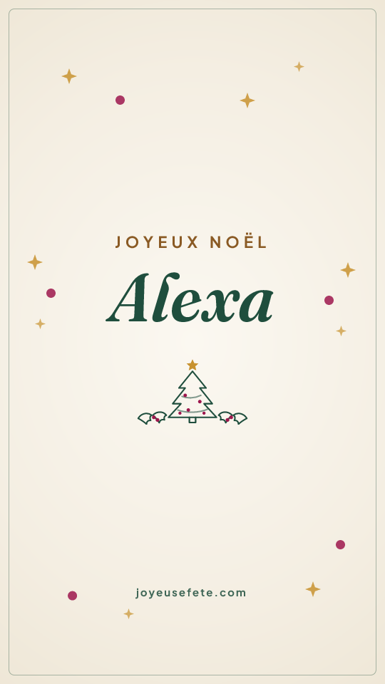 Image « Joyeux Noël Alexa » au format story