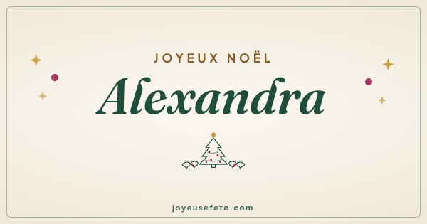 Image « Joyeux Noël Alexandra » au format large