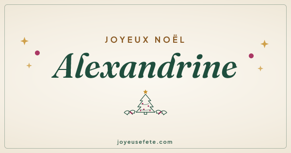 Image « Joyeux Noël Alexandrine » au format large