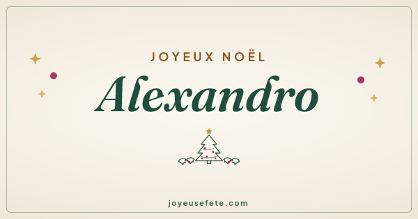Image « Joyeux Noël Alexandro » au format large