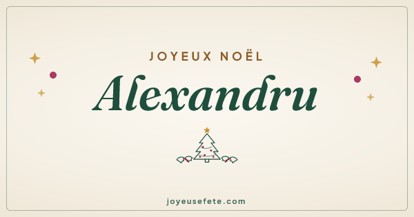 Image « Joyeux Noël Alexandru » au format large