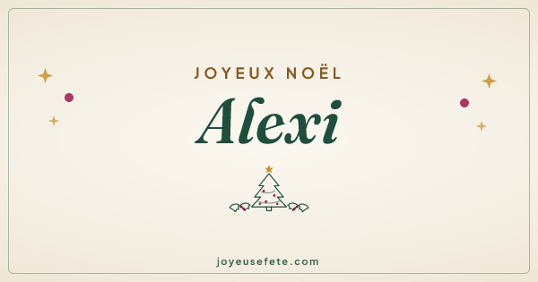 Image « Joyeux Noël Alexi » au format large