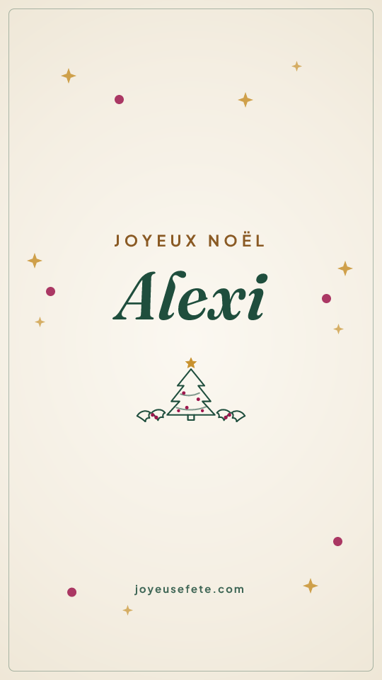 Image « Joyeux Noël Alexi » au format story