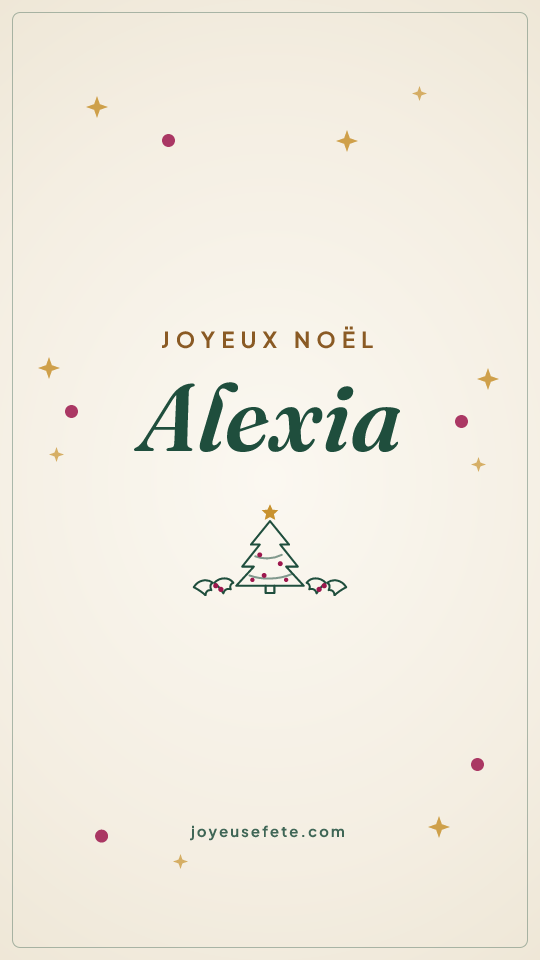 Image « Joyeux Noël Alexia » au format story