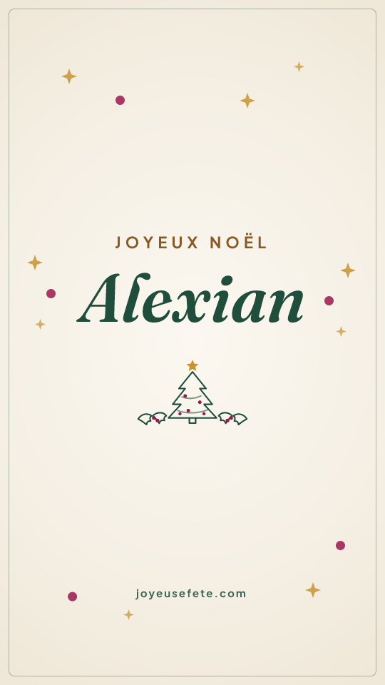 Image « Joyeux Noël Alexian » au format story