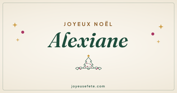 Image « Joyeux Noël Alexiane » au format large