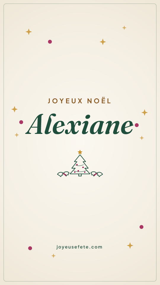 Image « Joyeux Noël Alexiane » au format story