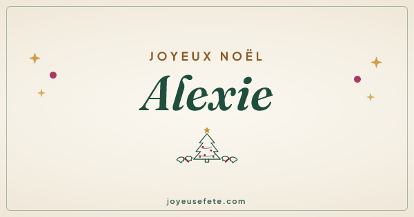 Image « Joyeux Noël Alexie » au format large