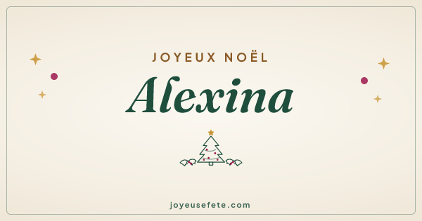 Image « Joyeux Noël Alexina » au format large