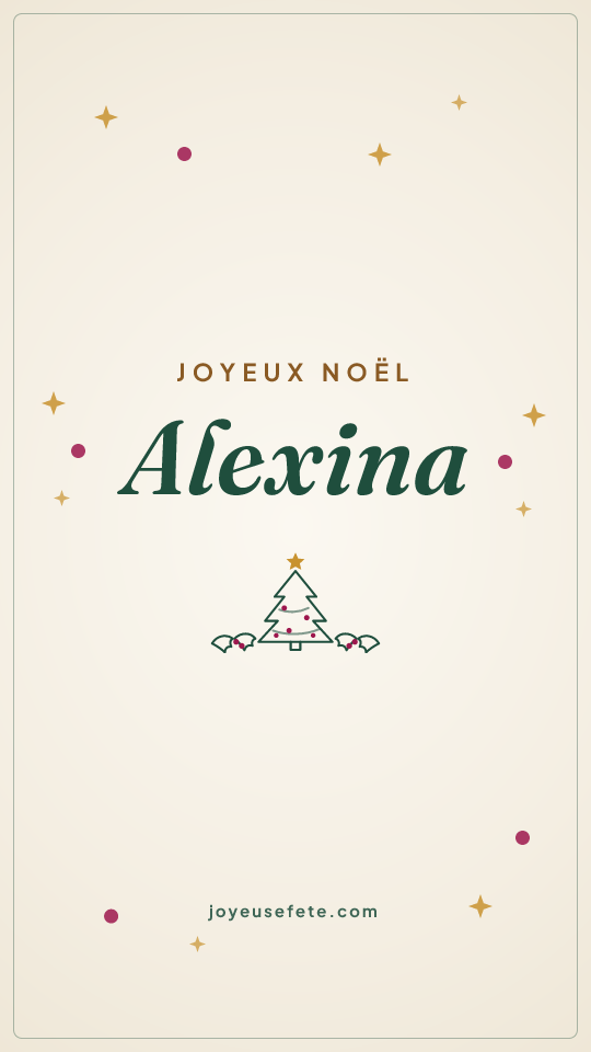 Image « Joyeux Noël Alexina » au format story