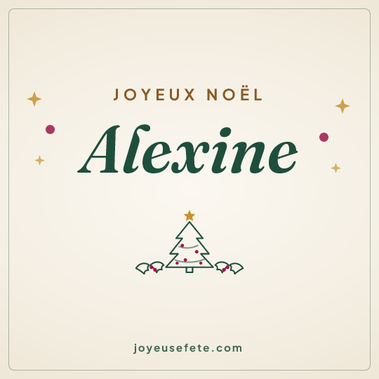 Image carrée « Joyeux Noël Alexine » pour WhatsApp