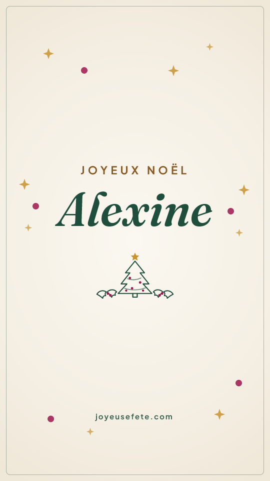 Image « Joyeux Noël Alexine » au format story