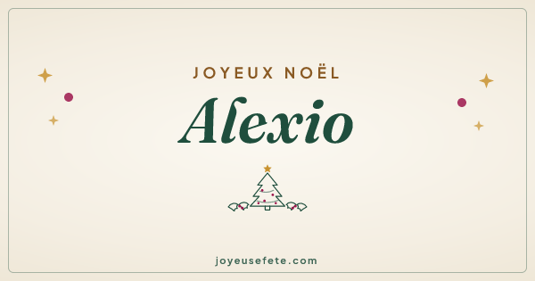 Image « Joyeux Noël Alexio » au format large