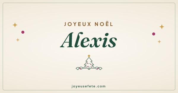 Image « Joyeux Noël Alexis » au format large