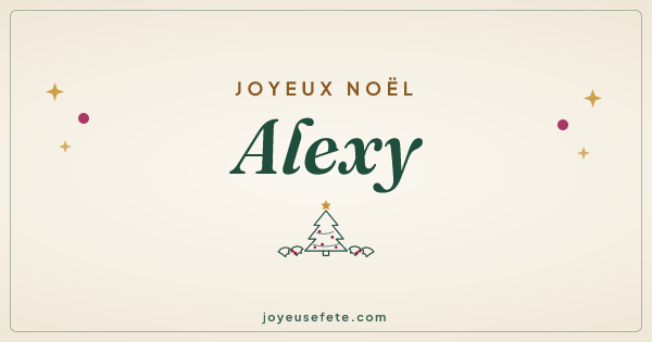 Image « Joyeux Noël Alexy » au format large