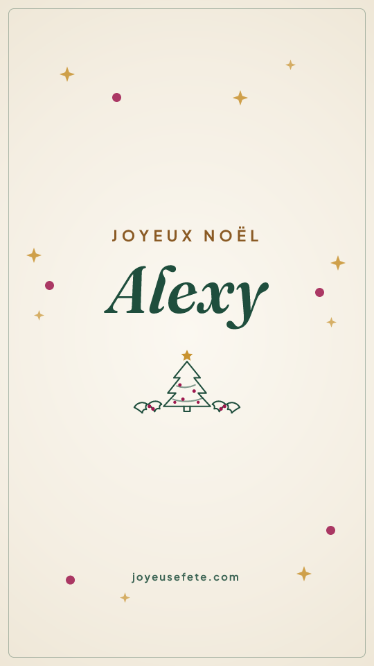 Image « Joyeux Noël Alexy » au format story