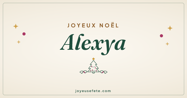 Image « Joyeux Noël Alexya » au format large