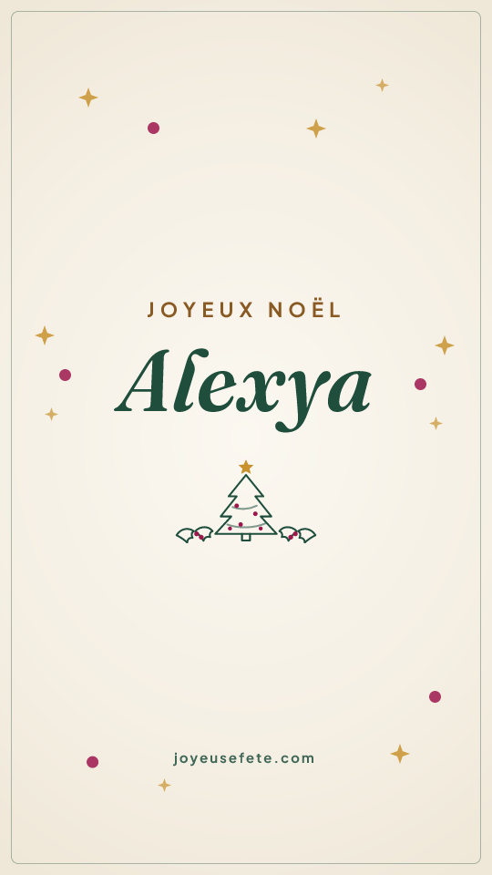 Image « Joyeux Noël Alexya » au format story
