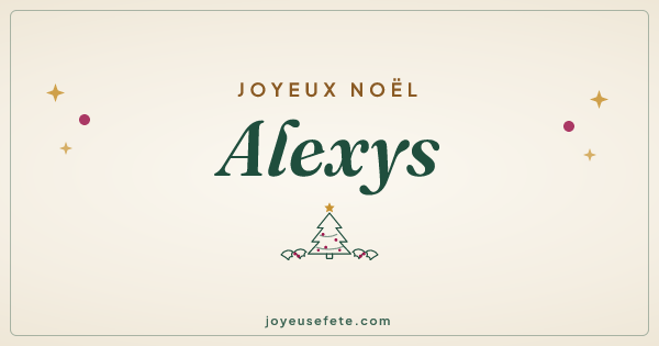 Image « Joyeux Noël Alexys » au format large