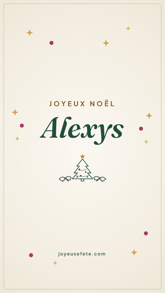 Image « Joyeux Noël Alexys » au format story