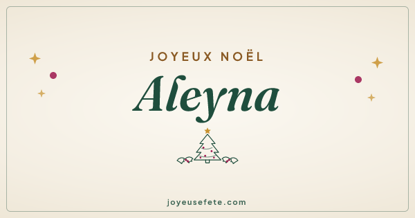 Image « Joyeux Noël Aleyna » au format large