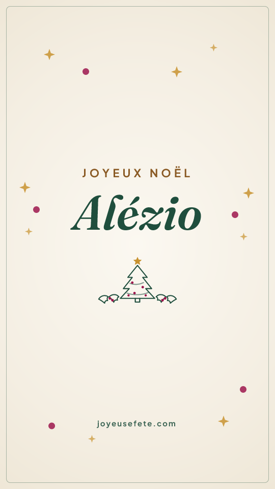 Image « Joyeux Noël Alézio » au format story