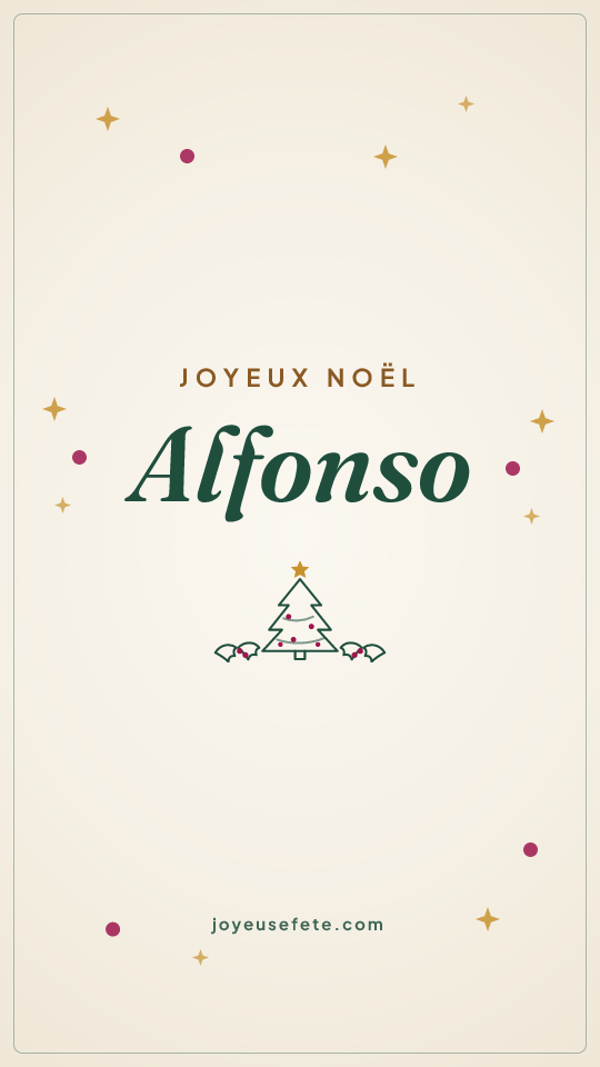 Image « Joyeux Noël Alfonso » au format story