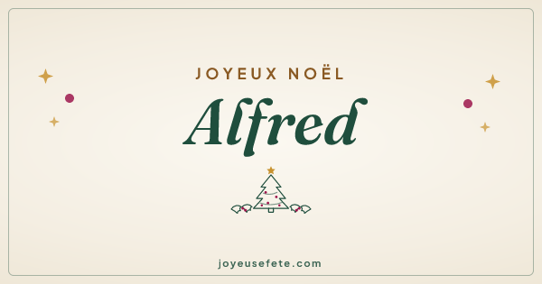 Image « Joyeux Noël Alfred » au format large