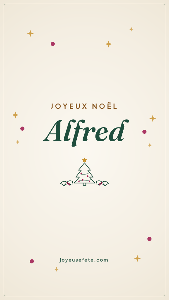 Image « Joyeux Noël Alfred » au format story