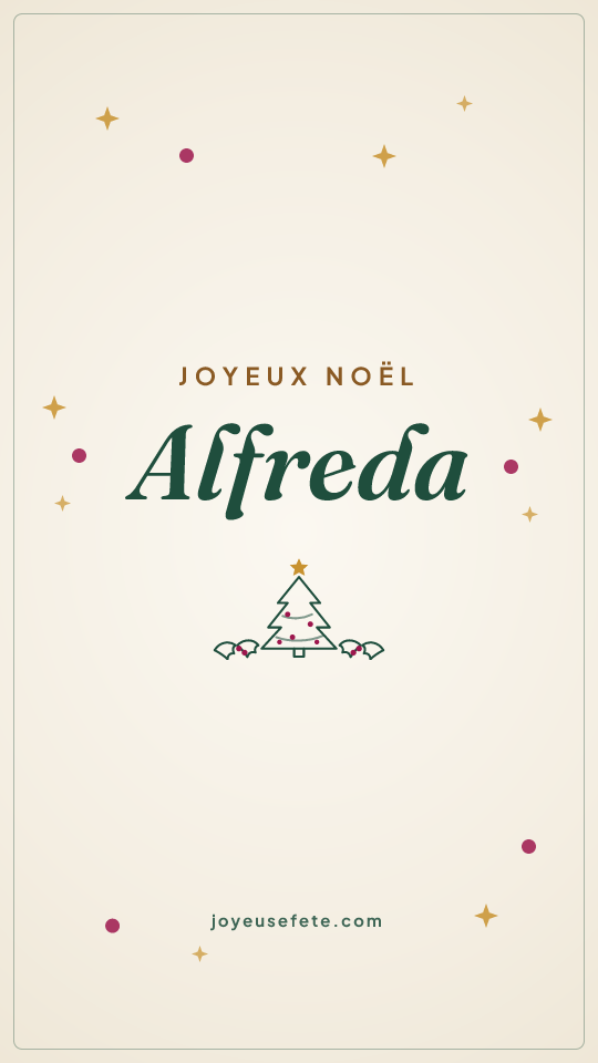 Image « Joyeux Noël Alfreda » au format story