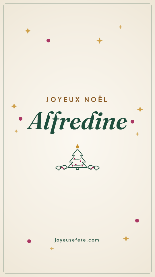 Image « Joyeux Noël Alfredine » au format story