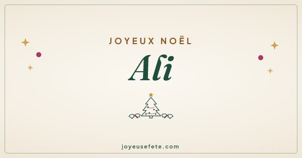 Image « Joyeux Noël Ali » au format large