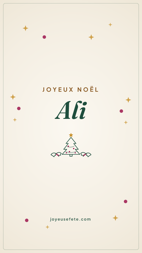 Image « Joyeux Noël Ali » au format story