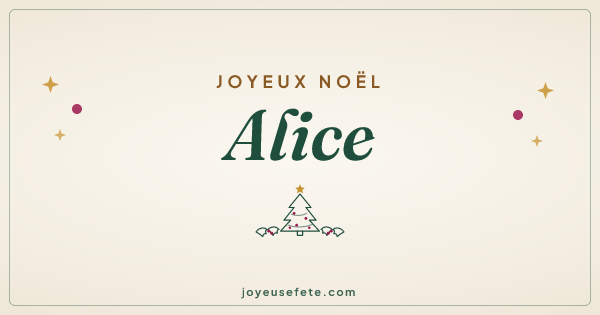 Image « Joyeux Noël Alice » au format large