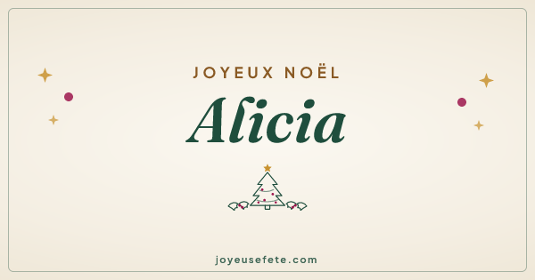 Image « Joyeux Noël Alicia » au format large
