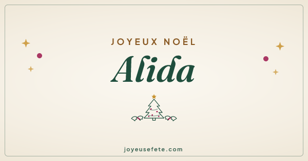 Image « Joyeux Noël Alida » au format large