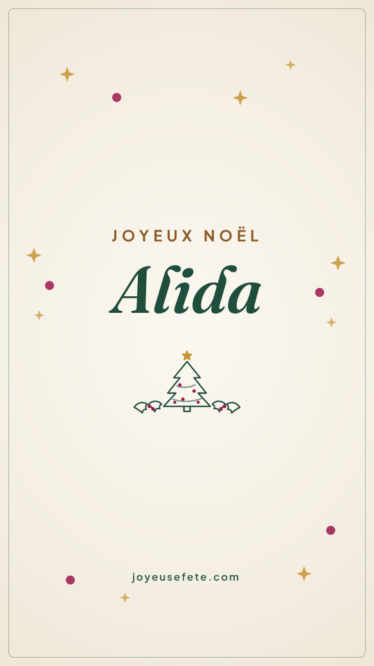 Image « Joyeux Noël Alida » au format story