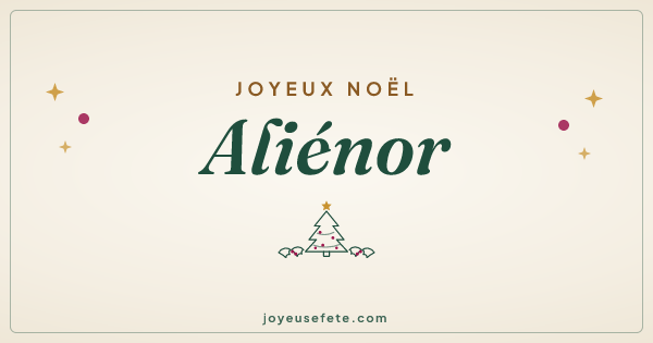 Image « Joyeux Noël Aliénor » au format large