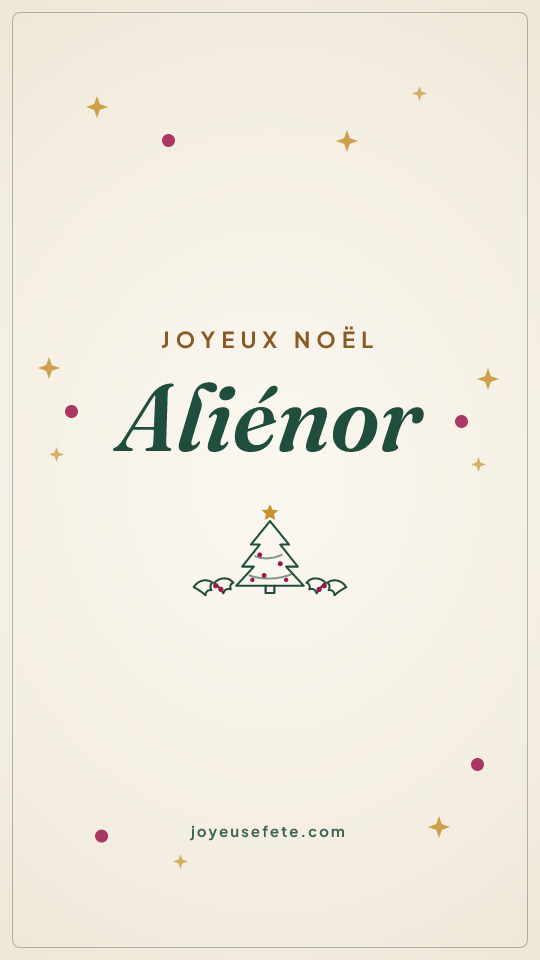 Image « Joyeux Noël Aliénor » au format story