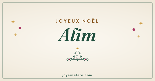 Image « Joyeux Noël Alim » au format large
