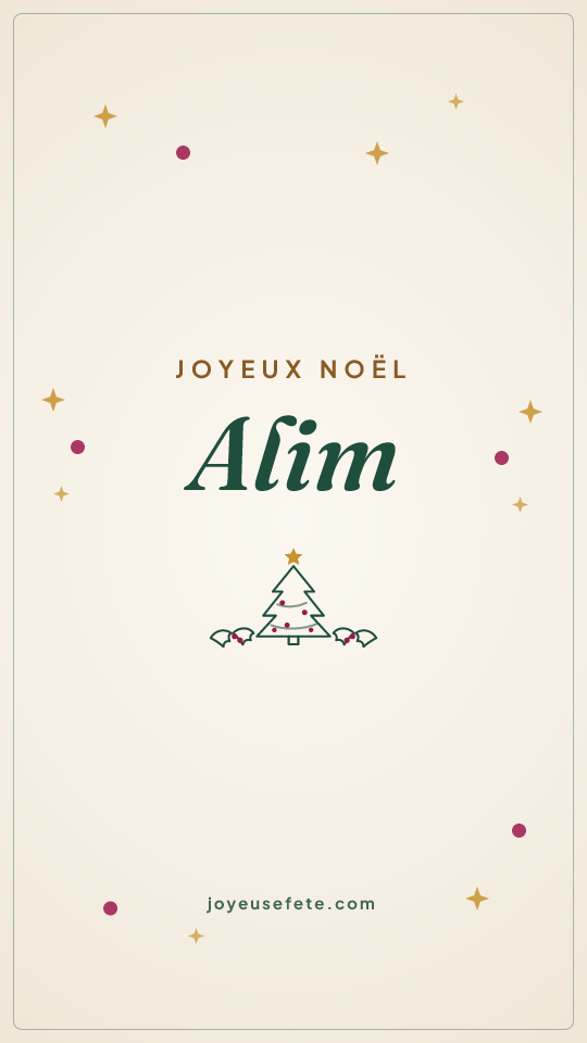 Image « Joyeux Noël Alim » au format story