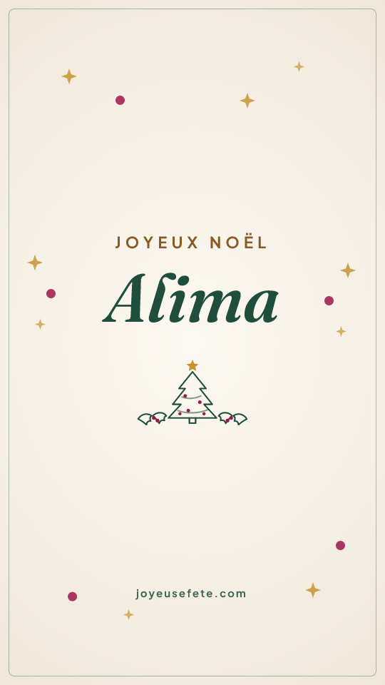 Image « Joyeux Noël Alima » au format story
