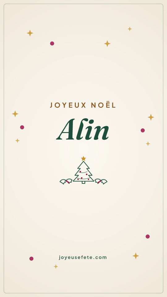 Image « Joyeux Noël Alin » au format story
