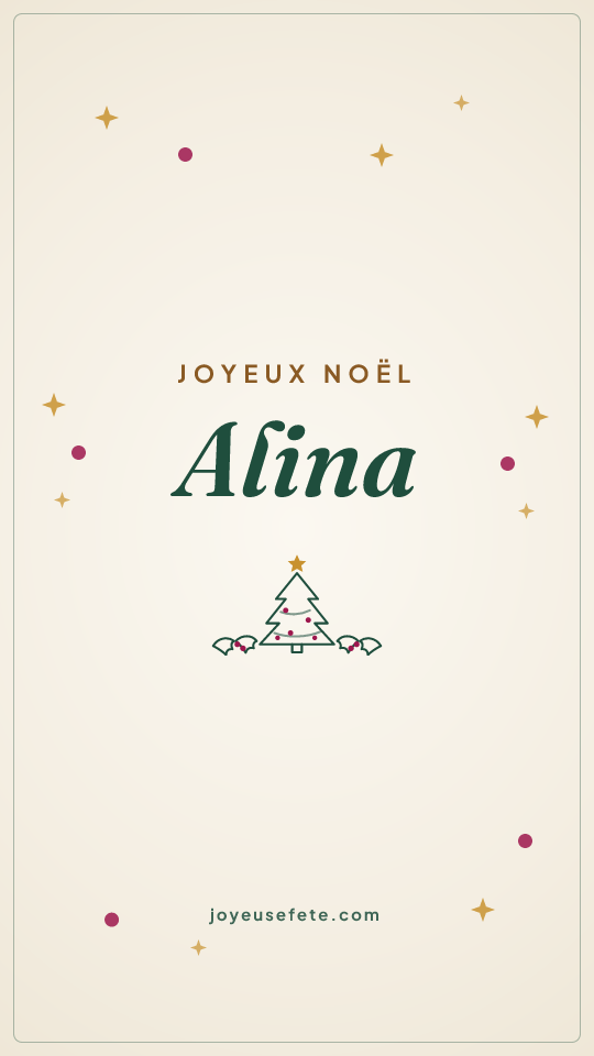 Image « Joyeux Noël Alina » au format story