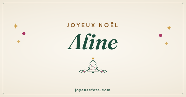 Image « Joyeux Noël Aline » au format large
