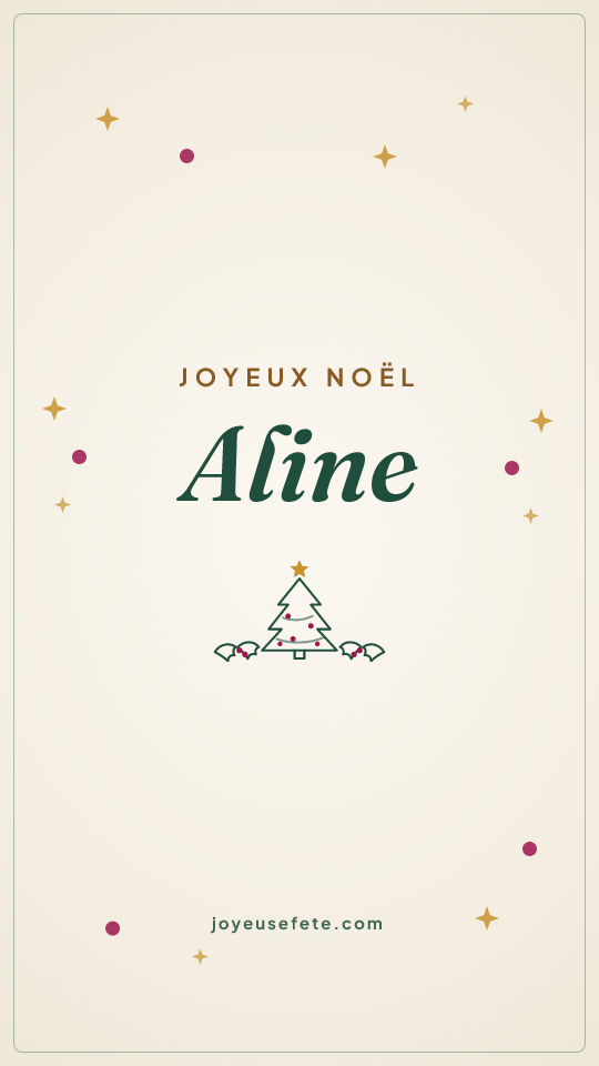 Image « Joyeux Noël Aline » au format story