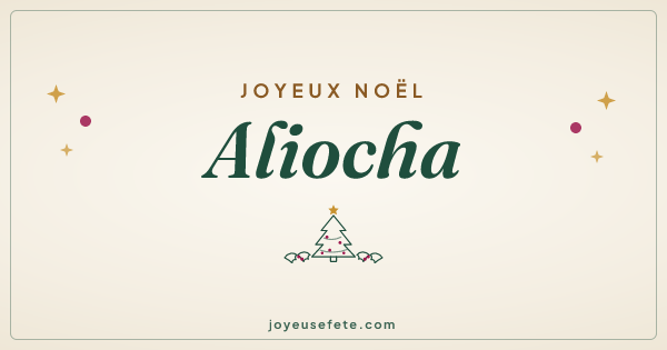 Image « Joyeux Noël Aliocha » au format large