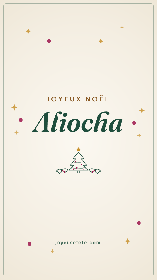 Image « Joyeux Noël Aliocha » au format story